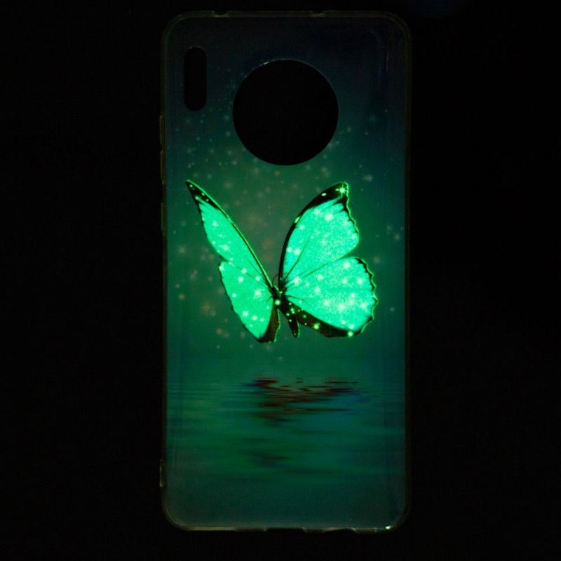 Kryt Huawei Mate 30 Fluorescenční Modrý Motýl