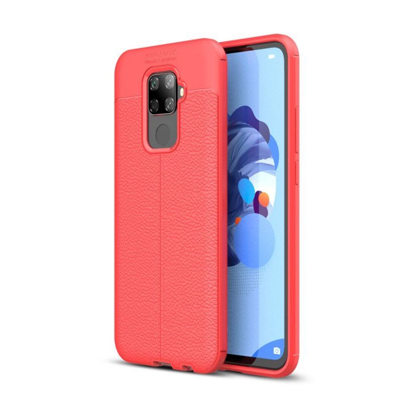 Kryt Huawei Mate 30 Lite Litchi S Dvojitým Koženým Efektem