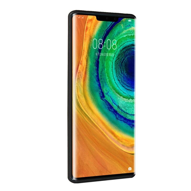 Kryt Huawei Mate 30 Pro Kožená Textura Dvojitého Pouzdra Na Karty