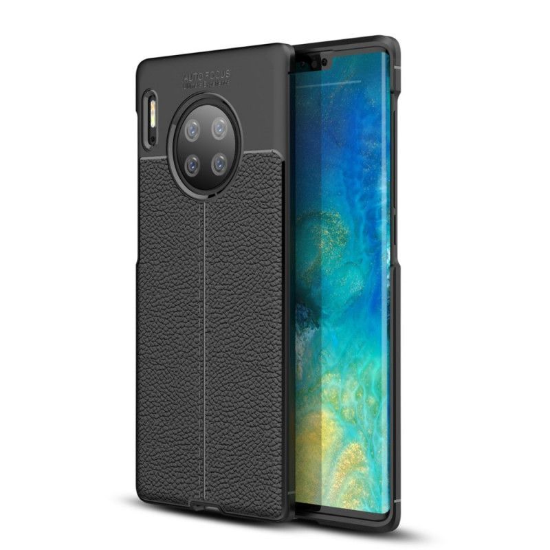 Kryt Huawei Mate 30 Pro Litchi S Dvojitým Koženým Efektem