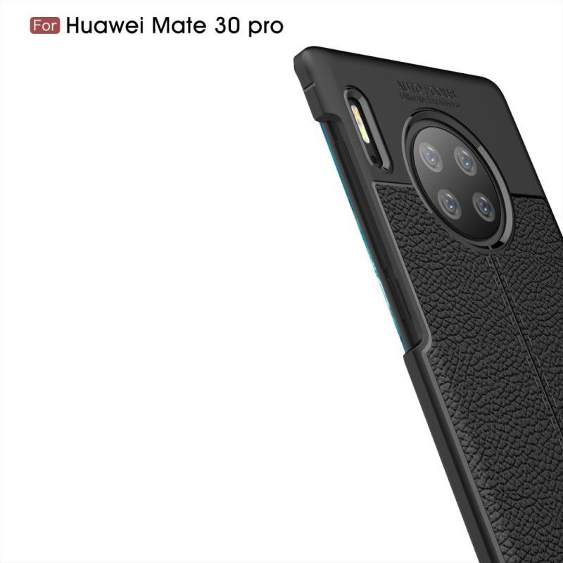 Kryt Huawei Mate 30 Pro Litchi S Dvojitým Koženým Efektem