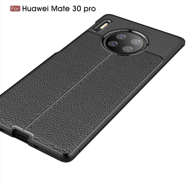 Kryt Huawei Mate 30 Pro Litchi S Dvojitým Koženým Efektem