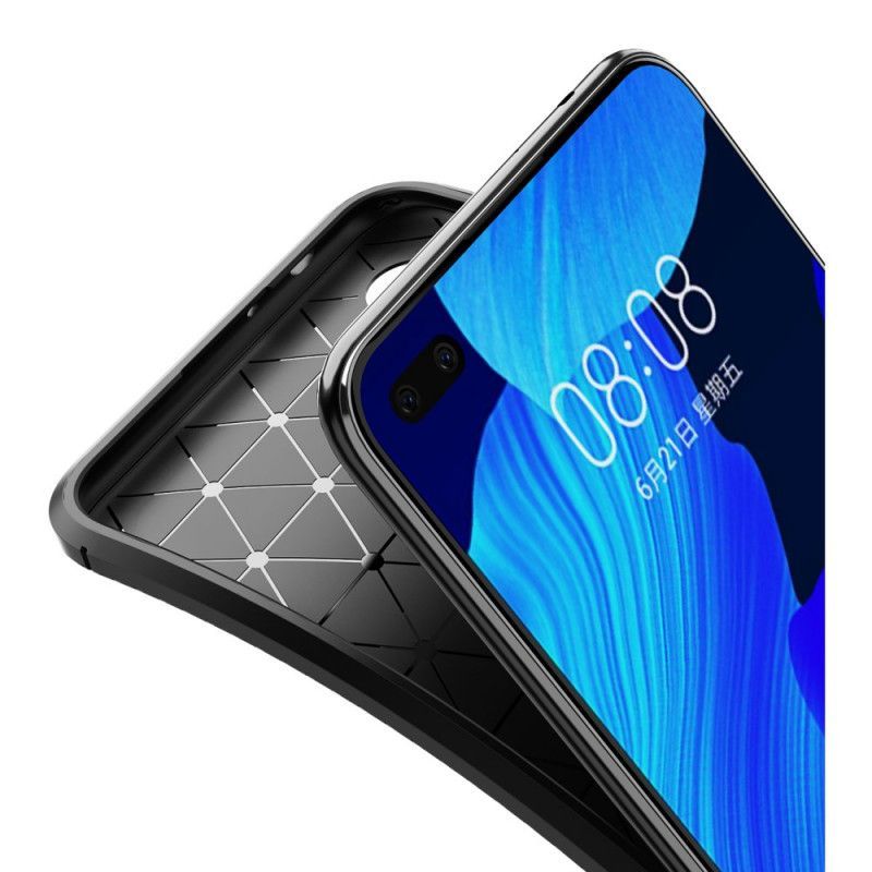 Kryt Huawei Nova 6 Flexibilní Textura Uhlíkových Vláken