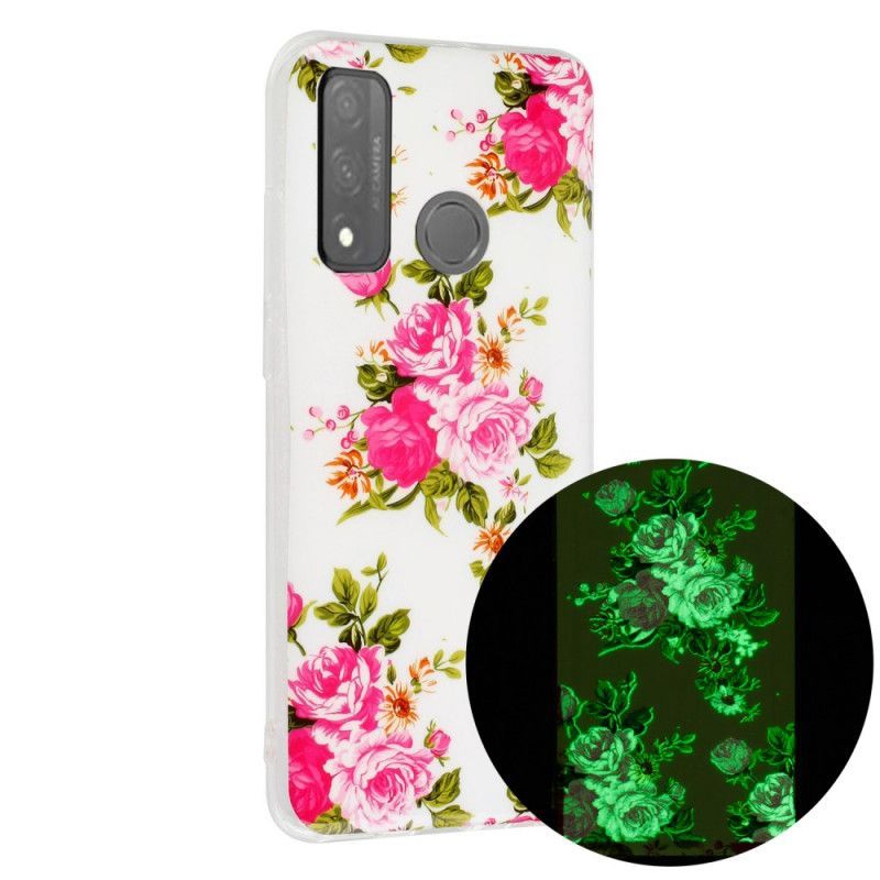 Kryt Huawei P Smart 2020 Fluorescenční Květiny Svobody