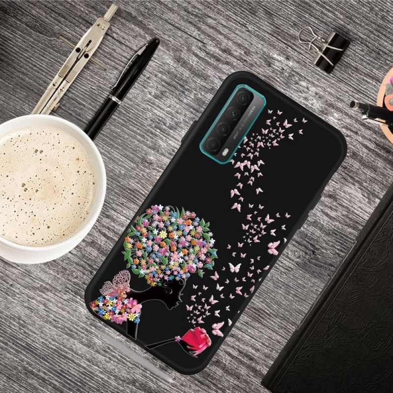 Kryt Huawei P Smart 2021 Žena S Květinou