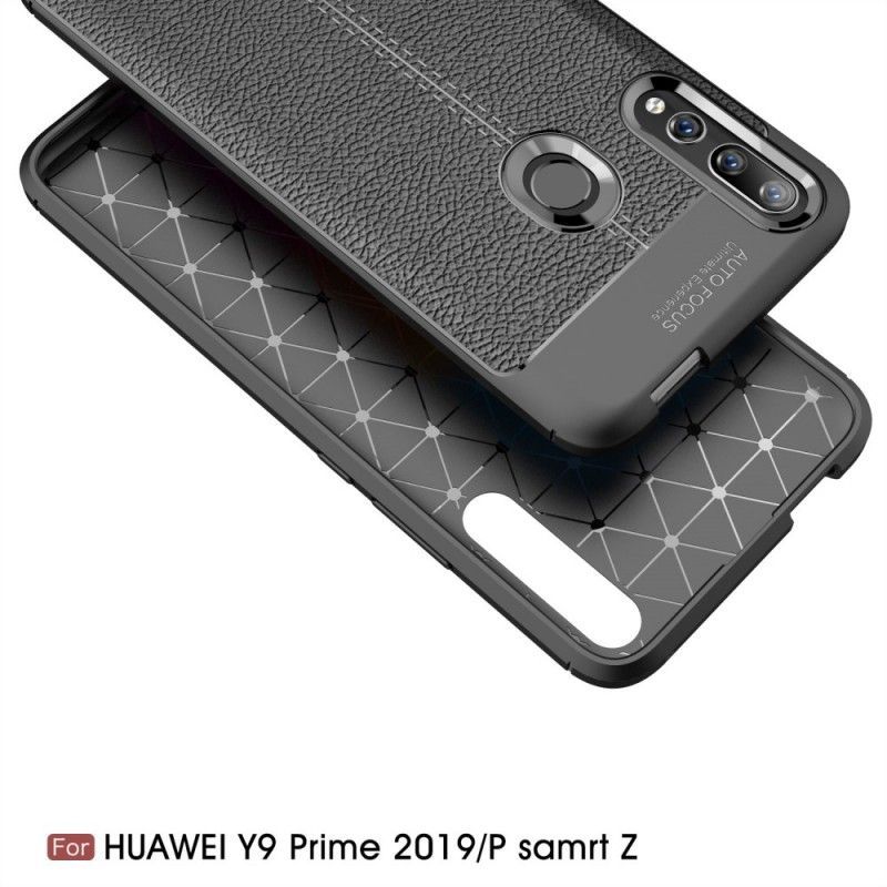 Kryt Huawei P Smart Z / Čest 9x Litchi S Dvojitým Koženým Efektem