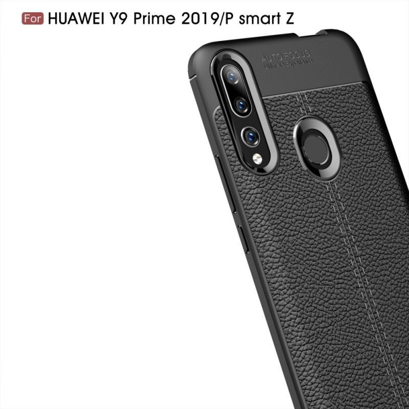 Kryt Huawei P Smart Z / Čest 9x Litchi S Dvojitým Koženým Efektem