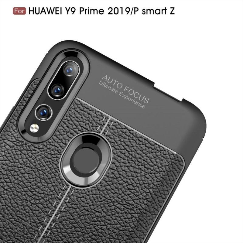 Kryt Huawei P Smart Z / Čest 9x Litchi S Dvojitým Koženým Efektem