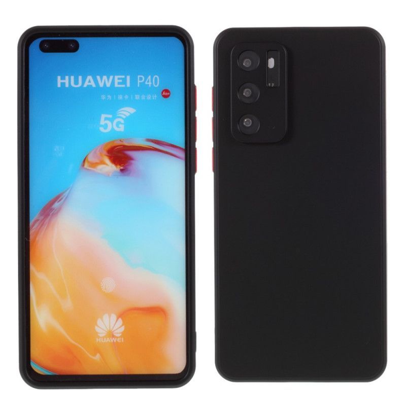 Kryt Huawei P40 Flexibilní Silikonové Barevné Tlačítko