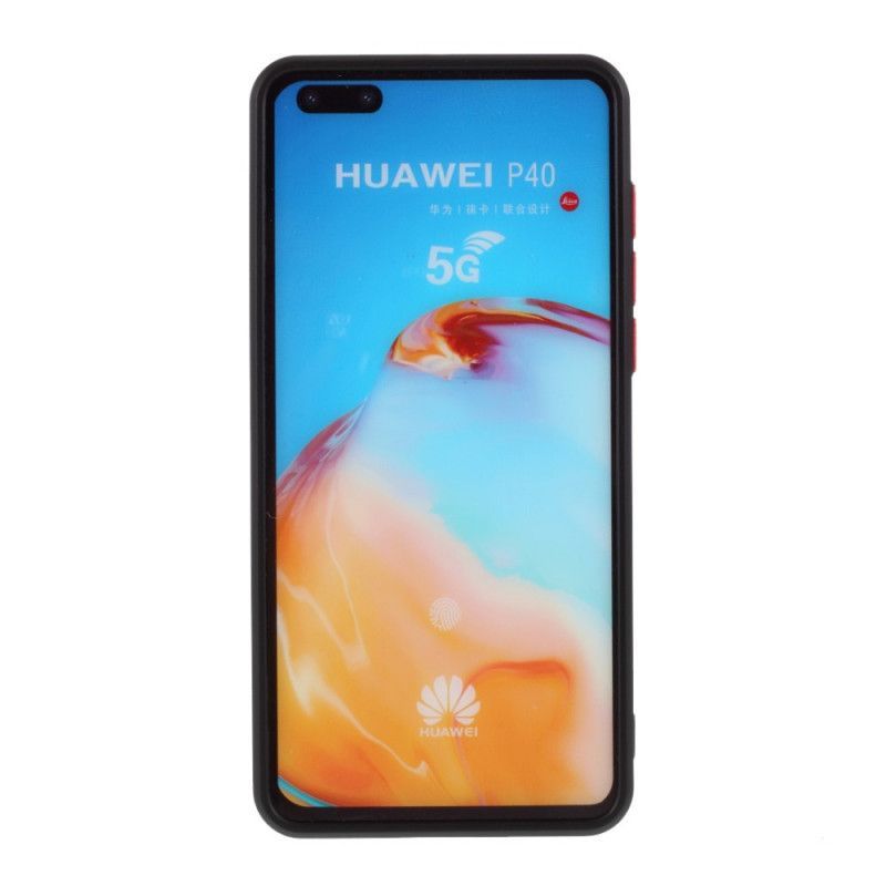 Kryt Huawei P40 Flexibilní Silikonové Barevné Tlačítko