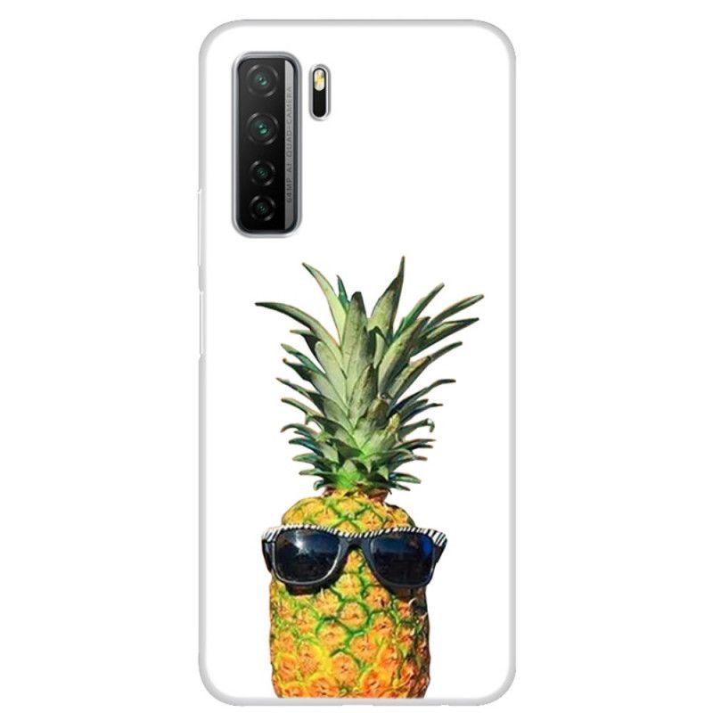 Kryt Huawei P40 Lite 5g Průhledný Ananas Se Skleničkami