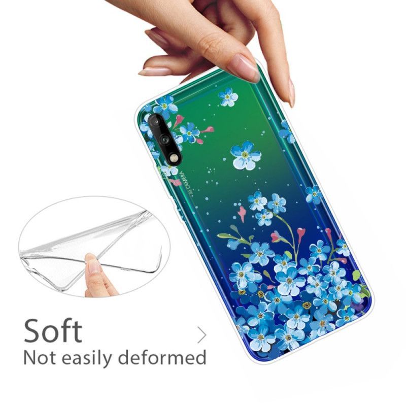 Kryt Huawei P40 Lite E / Y7p Kytice Modrých Květů