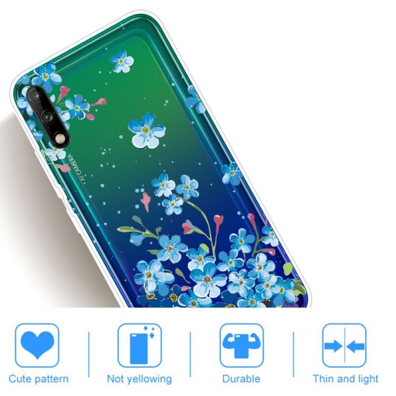 Kryt Huawei P40 Lite E / Y7p Kytice Modrých Květů