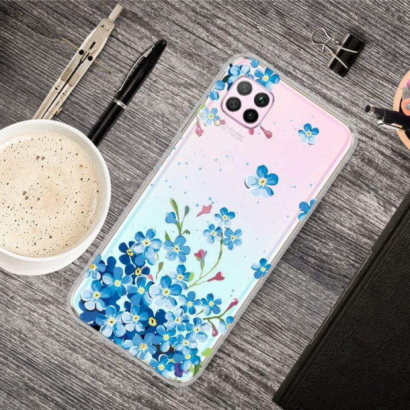 Kryt Huawei P40 Lite Kytice Modrých Květů