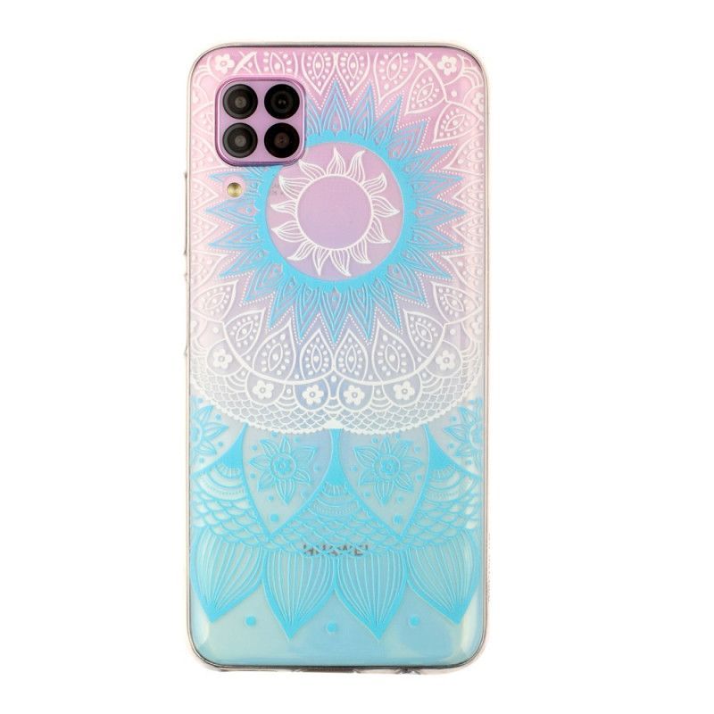 Kryt Huawei P40 Lite Průhledná Barevná Mandala