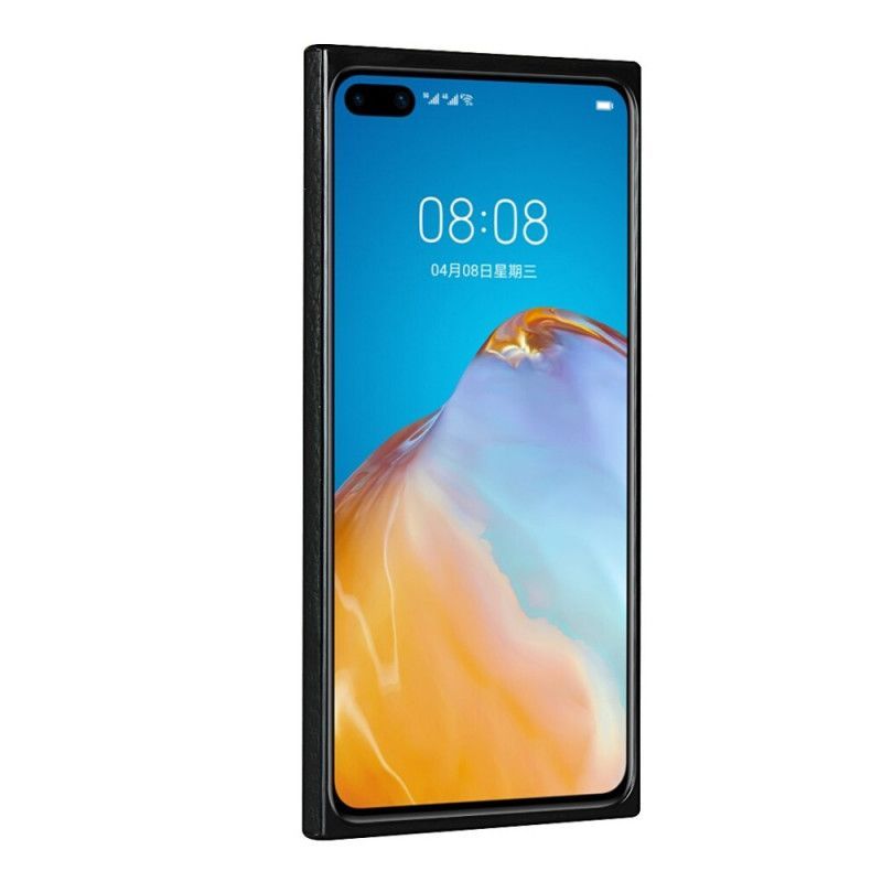 Kryt Huawei P40 Pravá Liči Kůže S Páskem