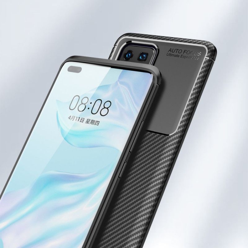 Kryt Huawei P40 Pro Flexibilní Textura Uhlíkových Vláken