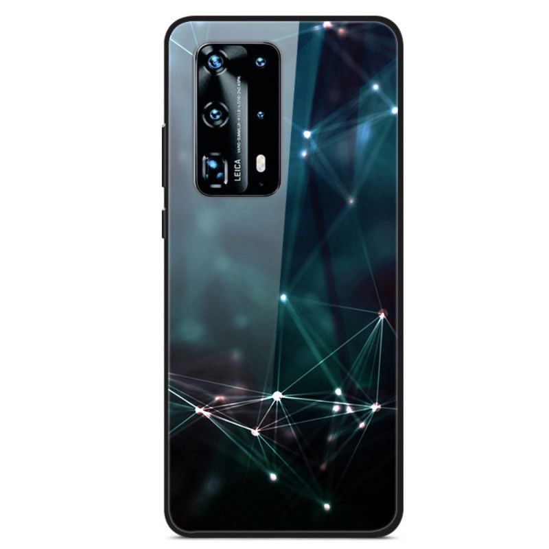 Kryt Huawei P40 Pro Kalené Sklo Abstraktní Barvy