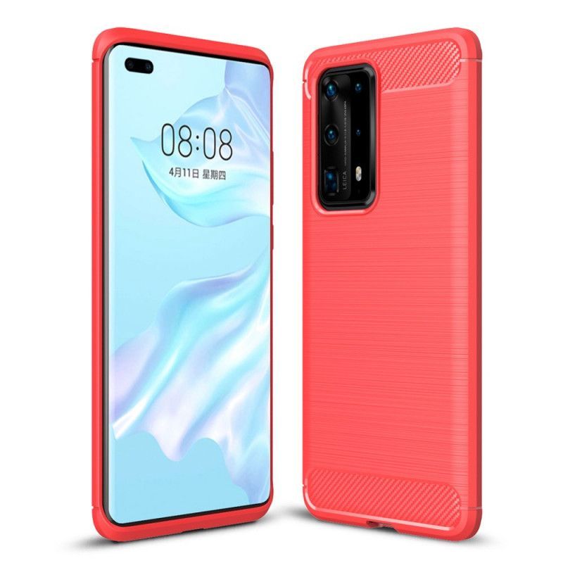 Kryt Huawei P40 Pro Plus Kartáčované Uhlíkové Vlákno