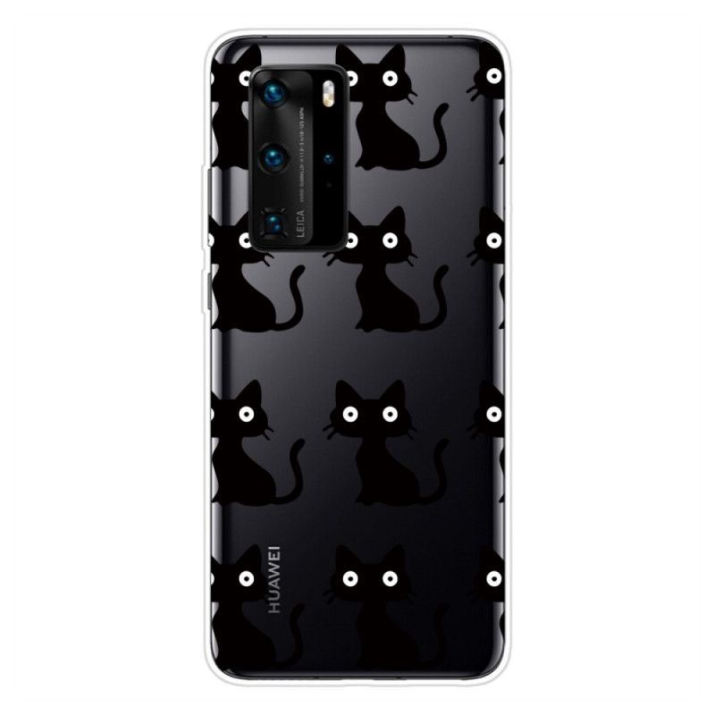 Kryt Huawei P40 Pro Více Černých Koček