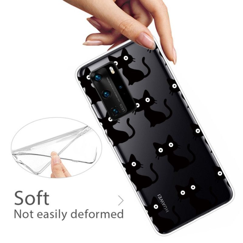 Kryt Huawei P40 Pro Více Černých Koček