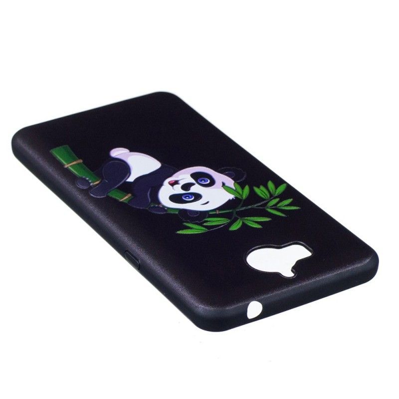 Kryt Huawei Y6 2017 Vyražená Panda Na Bambusu