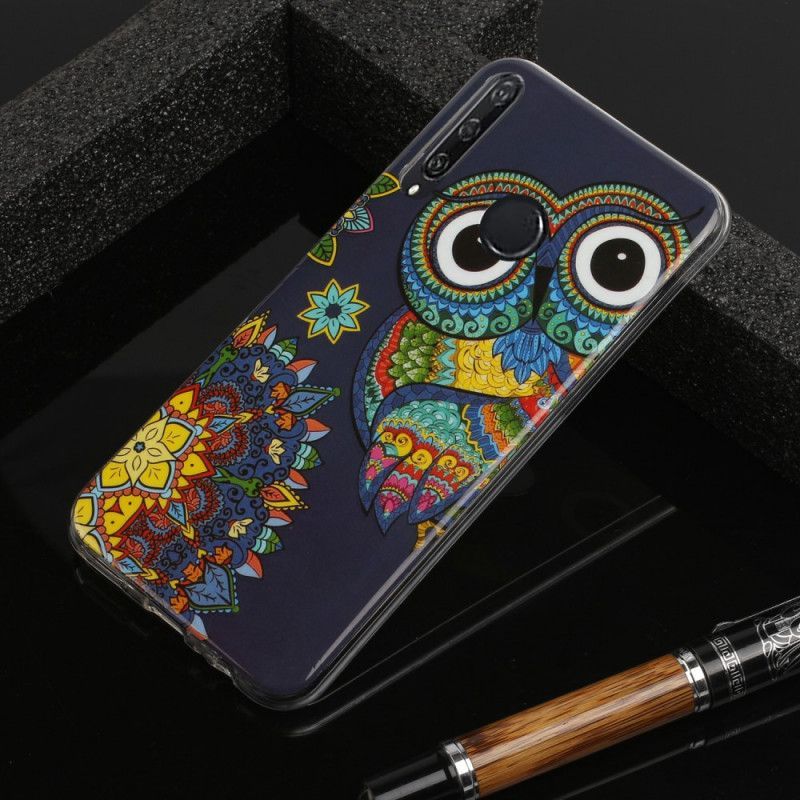 Kryt Huawei Y6p Fluorescenční Mandala Sova