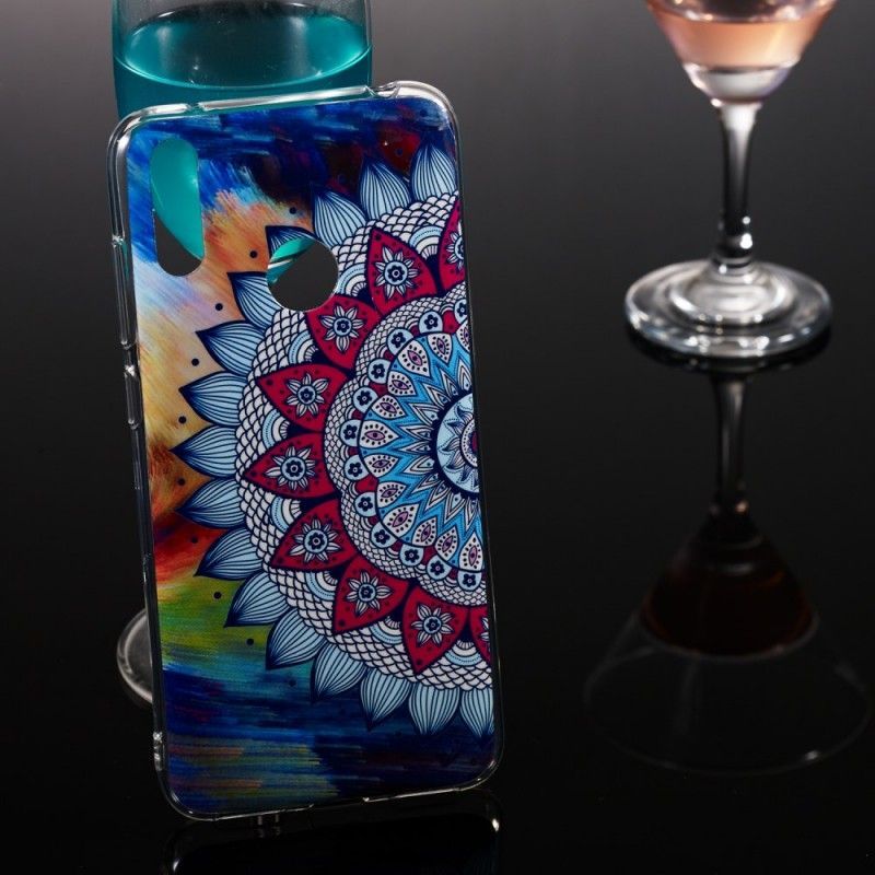 Kryt Huawei Y7 2019 Fluorescenční Barevná Mandala