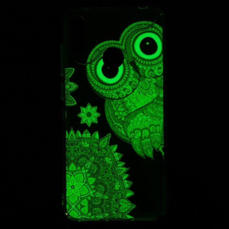 Kryt Huawei Y7 2019 Fluorescenční Mandala Sova