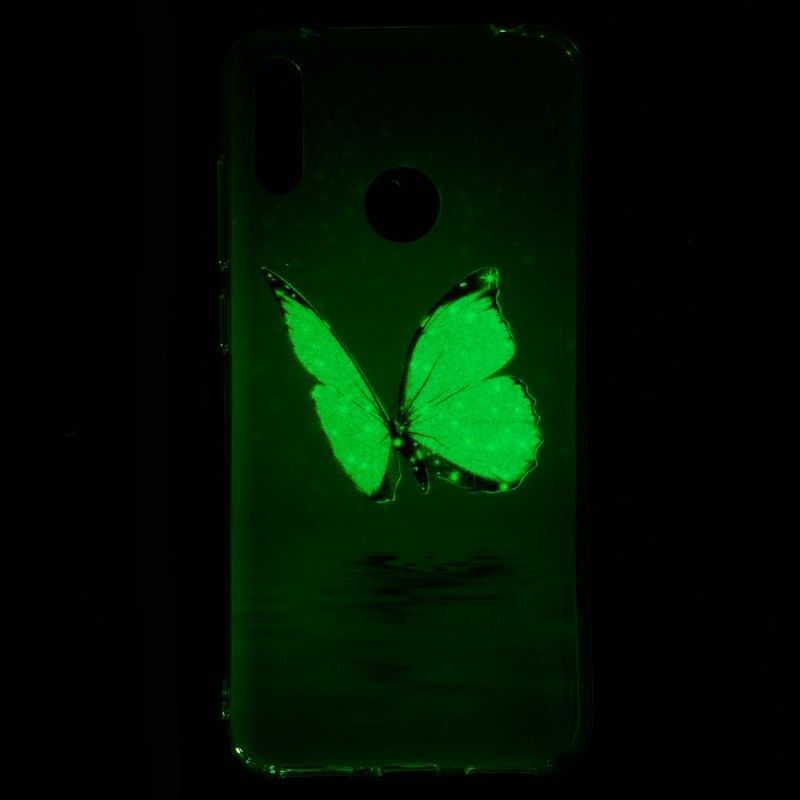 Kryt Huawei Y7 2019 Fluorescenční Modrý Motýl