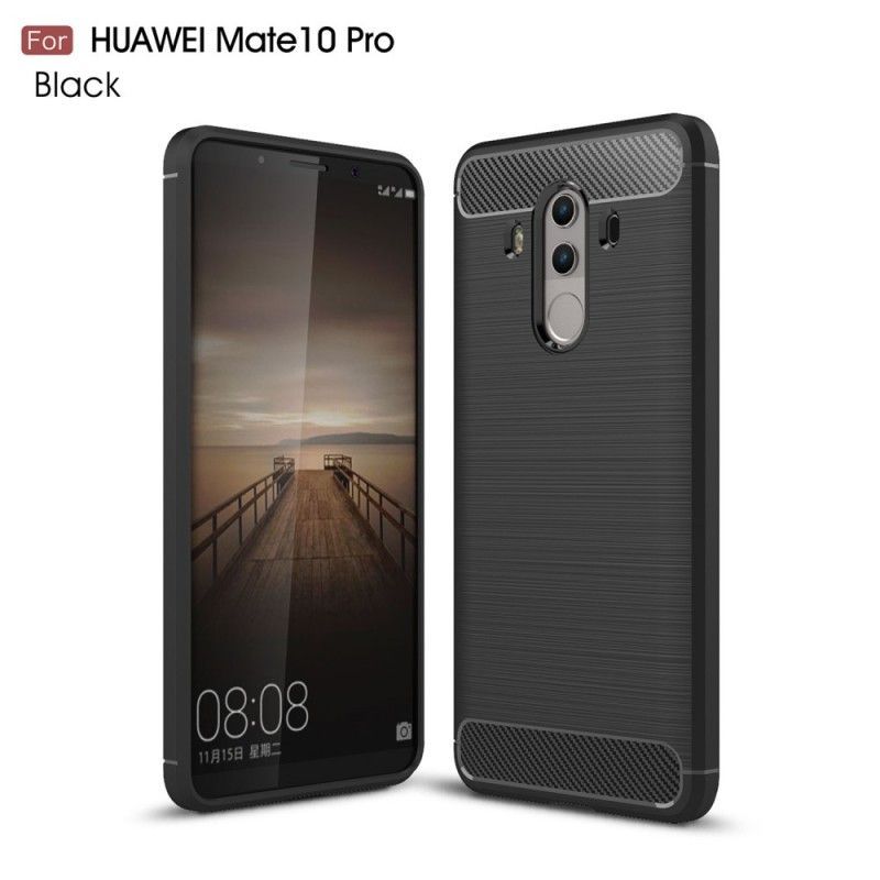 Kryt Na Huawei Mate 10 Pro Kartáčované Uhlíkové Vlákno