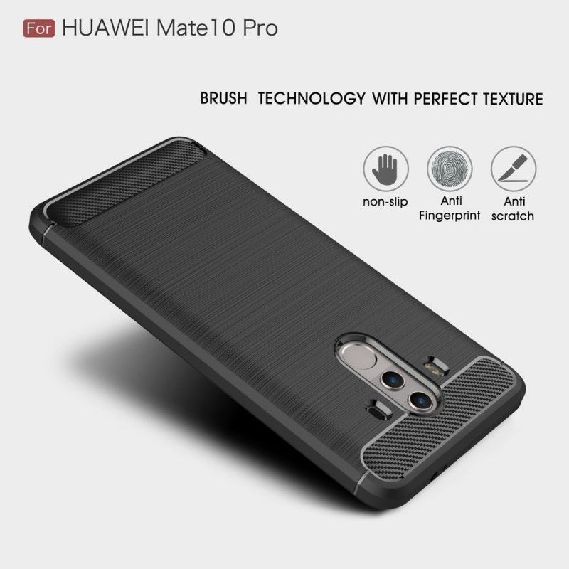 Kryt Na Huawei Mate 10 Pro Kartáčované Uhlíkové Vlákno