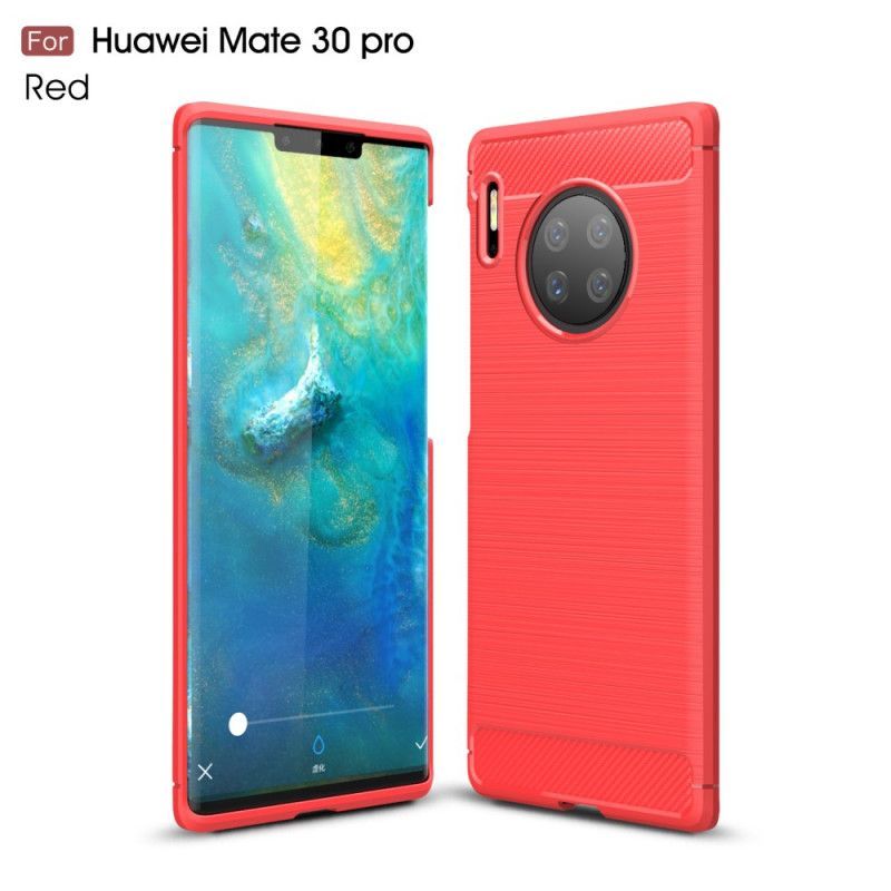 Kryt Na Huawei Mate 30 Pro Kartáčované Uhlíkové Vlákno