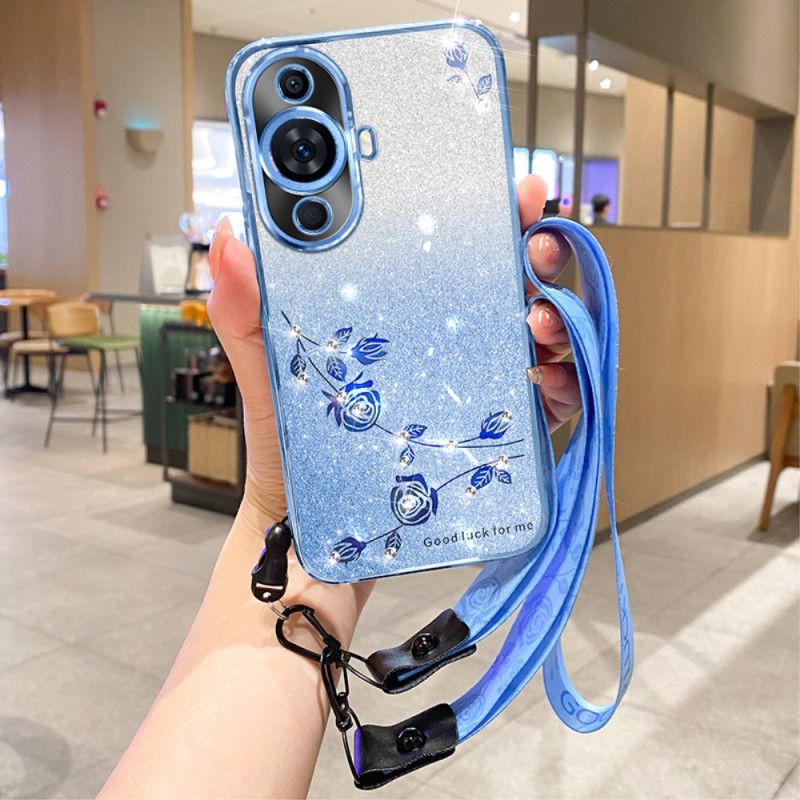 Kryt Na Huawei Nova 11 Pro Kamínkové Flitry S Páskem