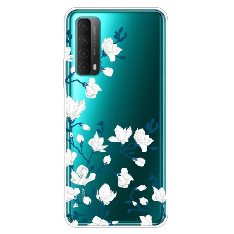 Kryt Na Huawei P Smart 2021 Bílé Květy