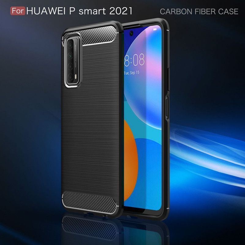 Kryt Na Huawei P Smart 2021 Kartáčované Uhlíkové Vlákno