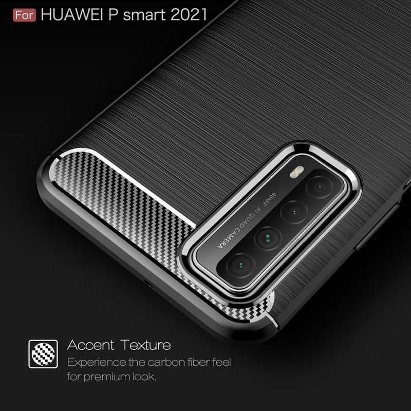 Kryt Na Huawei P Smart 2021 Kartáčované Uhlíkové Vlákno