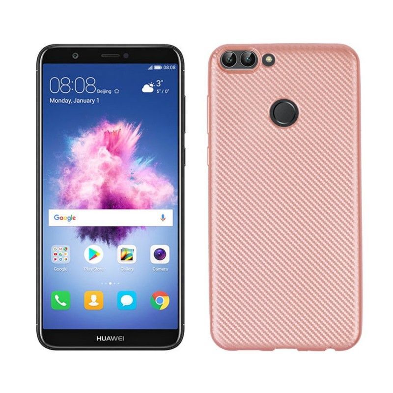 Kryt Na Huawei P Smart Měkké Uhlíkové Vlákno