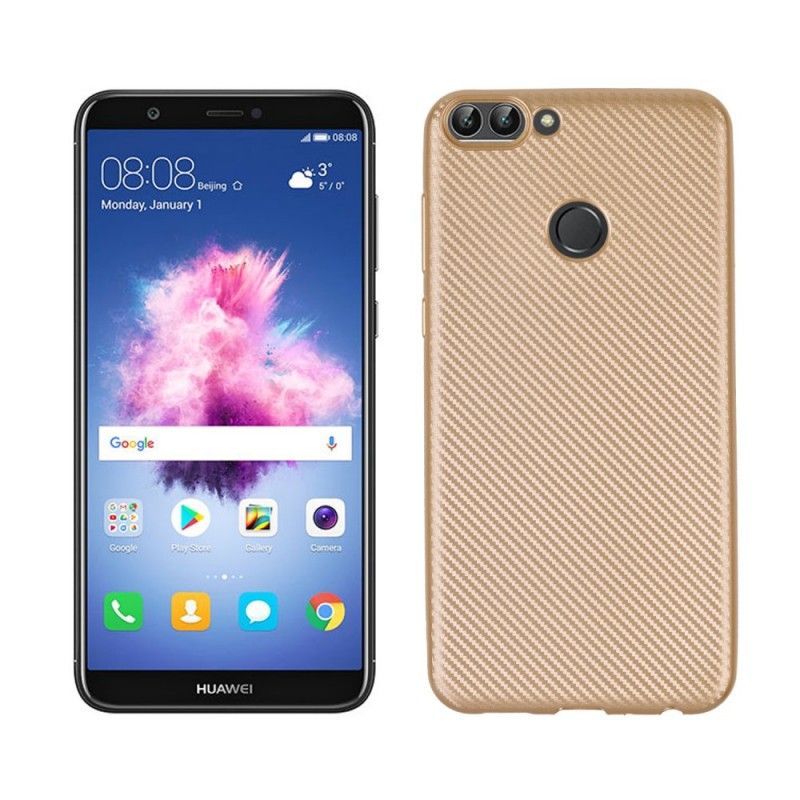 Kryt Na Huawei P Smart Měkké Uhlíkové Vlákno