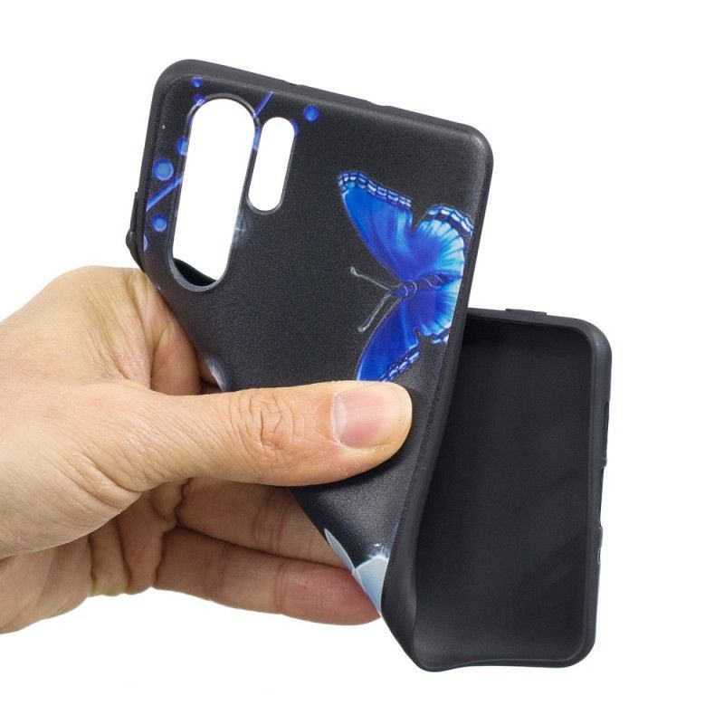 Kryt Na Huawei P30 Pro Modrý Motýl A Květiny