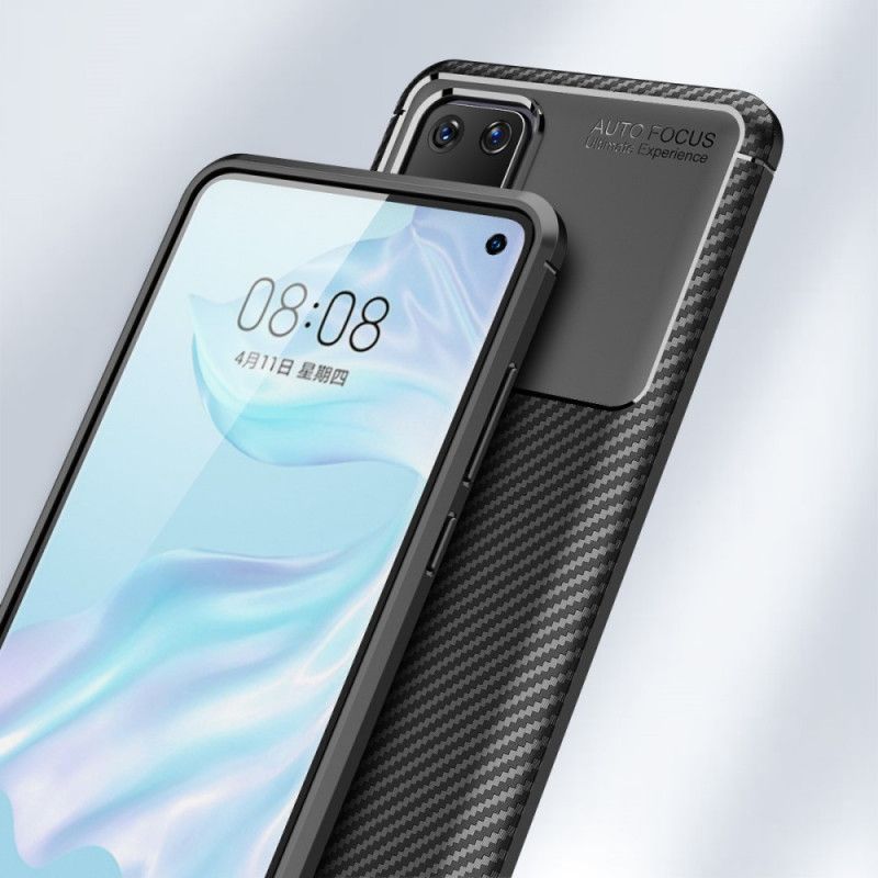 Kryt Na Huawei P40 Flexibilní Textura Uhlíkových Vláken