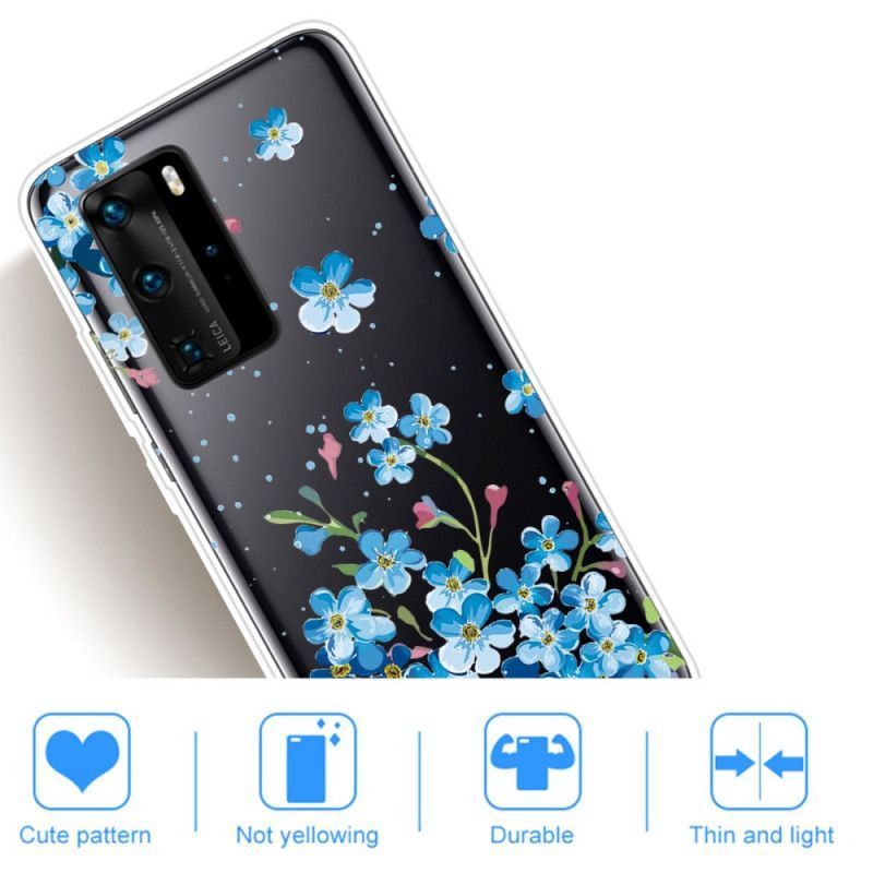 Kryt Na Huawei P40 Pro Kytice Modrých Květů