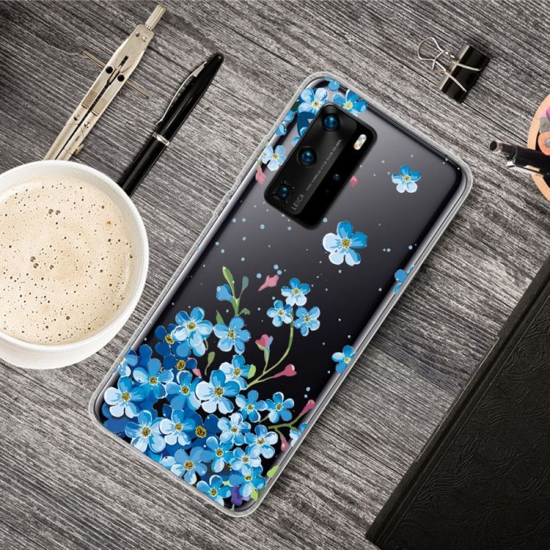 Kryt Na Huawei P40 Pro Kytice Modrých Květů