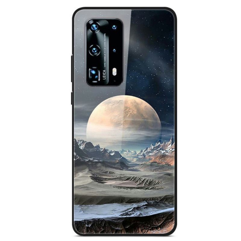 Kryt Na Huawei P40 Pro Vesmírné Měsíční Tvrzené Sklo