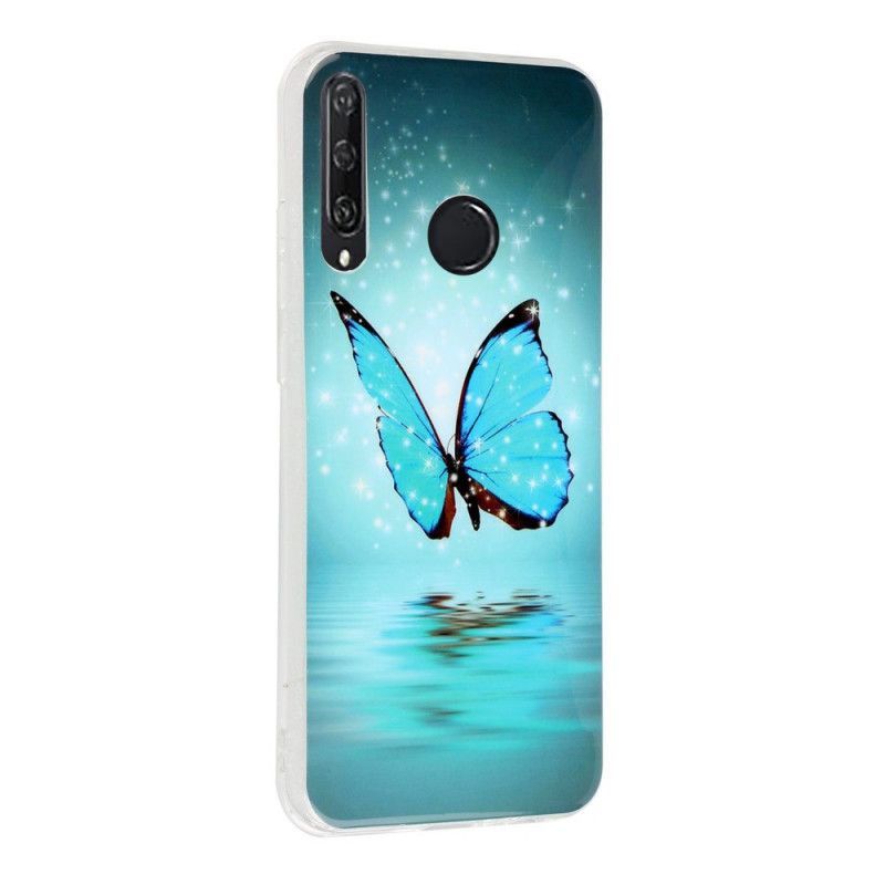 Kryt Na Huawei Y6p Fluorescenční Modrý Motýl