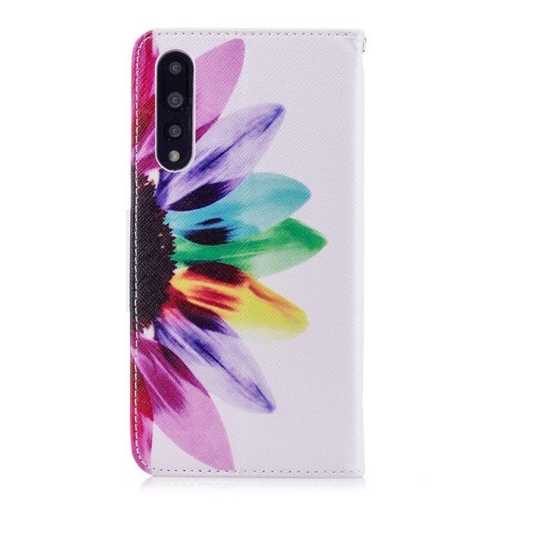 Peněženková Pouzdra Huawei P20 Pro Akvarelová Květina