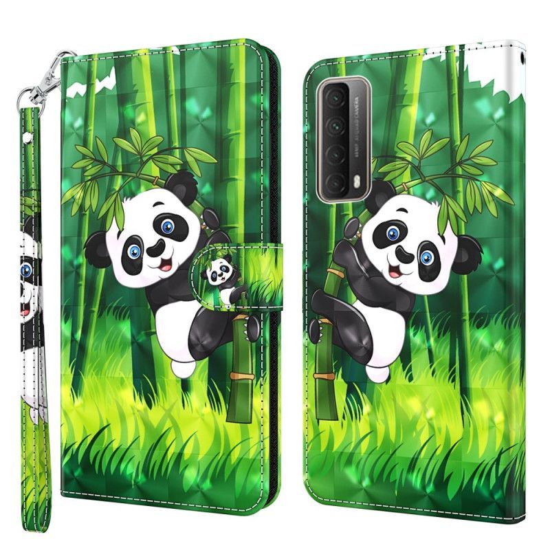 Peněženková Pouzdra Na Huawei P Smart 2021 Panda A Bambus