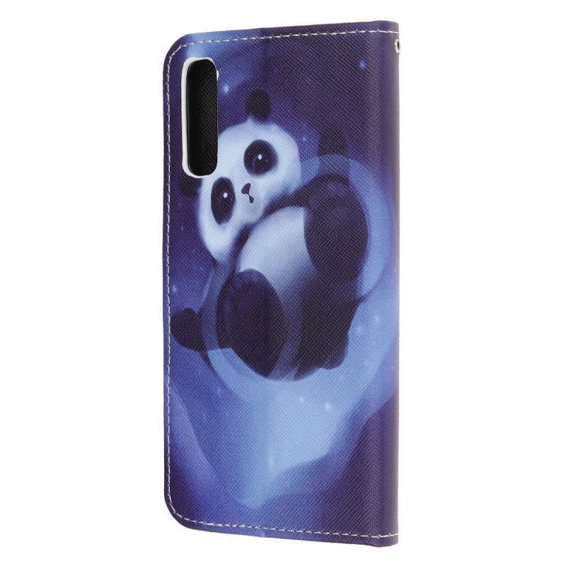 Peněženková Pouzdra Na Huawei P Smart S Vesmírná Panda S Popruhem