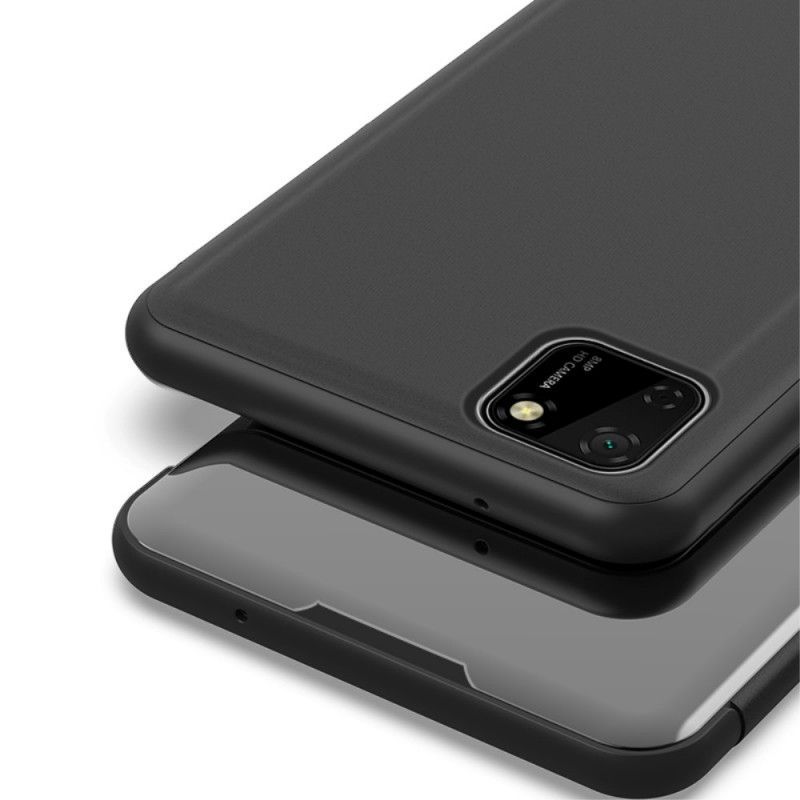 Pohledový Kryt Kryt Na Huawei Y5p Zrcadlo A Imitace Kůže