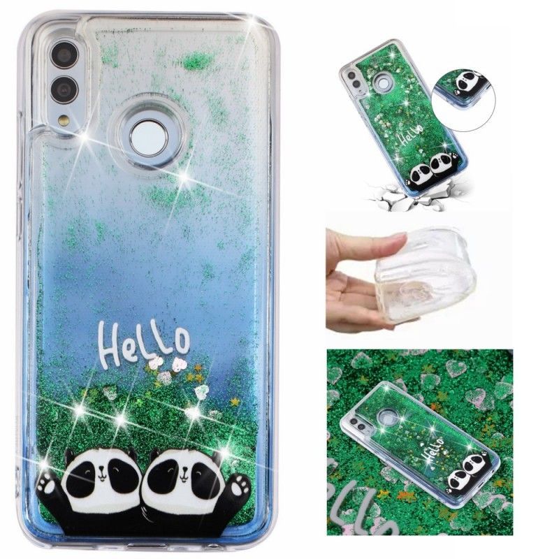 Pouzdro Honor 10 Lite / Kryt Huawei P Smart 2019 Hello Pandas Glitter